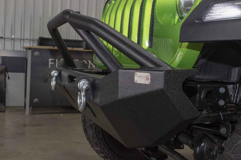 Jeep Wrangler JL Front Bumper - Fishbone Offroad - Mid-Width Winch - Black - `18-`27